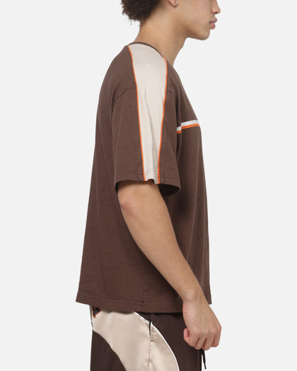 Mitchell & Ness New York Knicks Y2K Cropped T-Shirt Seal Brown
