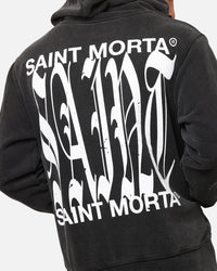 Saint Morta Ye Old Boxy Hoodie Vintage Black
