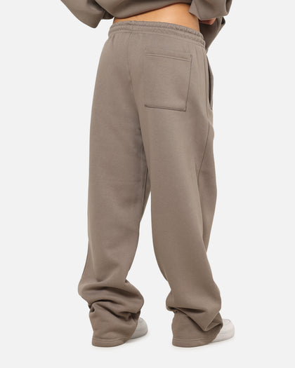 Jordan Jumpman Brooklyn Fleece Oversized Open-Hem Pants Olive Grey/Black