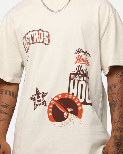 Majestic Athletic Houston Astros Patchwork T-Shirt Ecru