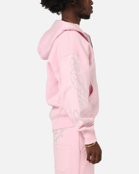 Ed Hardy Trinity Zip Hoodie Pink