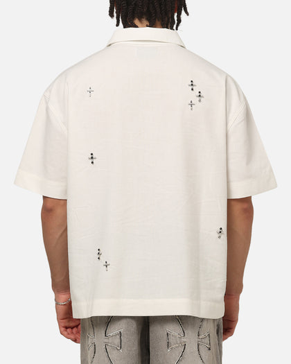 Saint Morta Credo Linen Button Up Shirt Off White