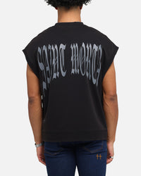 Saint Morta Vill Park Cut Off Sweater Vintage Black