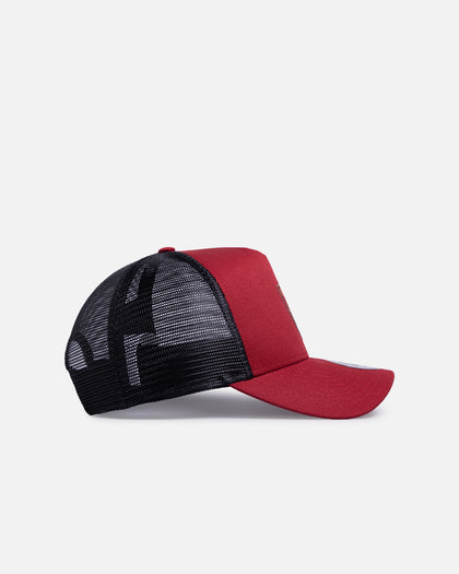 New Era AS Roma 'Tonal' 9FORTY A-Frame Trucker Snapback Dark Red