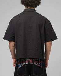 Loiter Work Wear Button Up Shirt Black