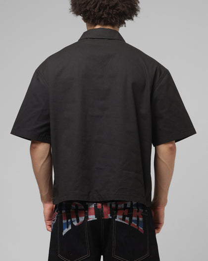 Loiter Work Wear Button Up Shirt Black