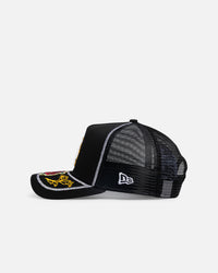 New Era Los Angeles Dodgers 'Rose Visor' 9FORTY A-Frame Trucker Snapback Black/Rose