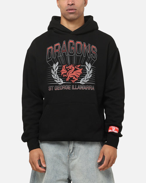 Bleacher Athletic St. George Illawarra Dragons NRL Adult Club Wreath Hoodie Black
