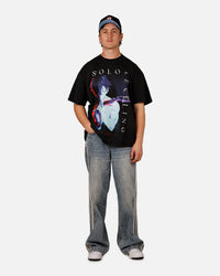 73Studio X Solo Leveling Solo Leveling Vintage T-Shirt Black Acidwash