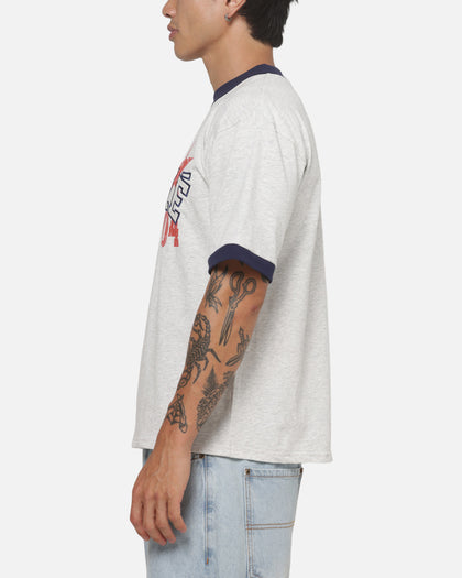 Carre 4 Star Ringer T-Shirt Grey Marle