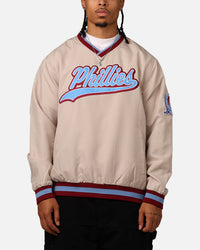 New Era Philadelphia Phillies Sports Classics Pullover Windbreaker Stone/OTC