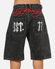 Ed Hardy Established 77 Denim Jorts Black