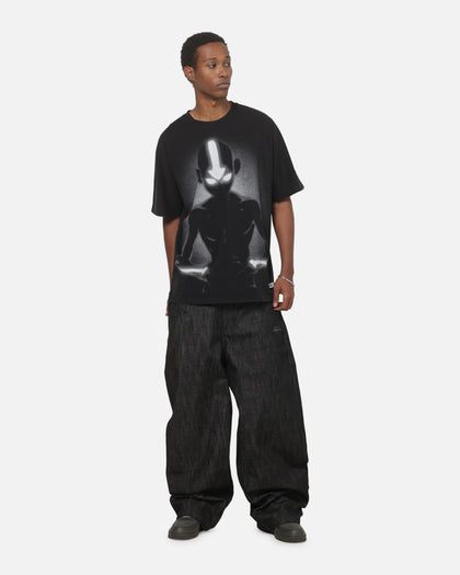 73Studio x Avatar: The Last Airbender Anng All Over Print T-Shirt Black Acidwash