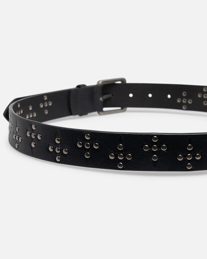 Saint Morta Dagger Leather Belt Black