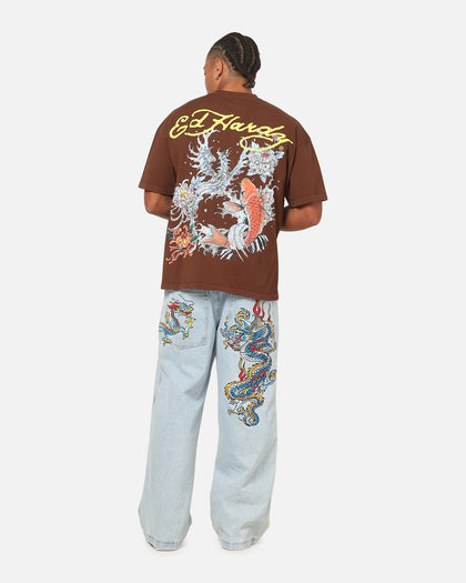Ed Hardy Koi T-Shirt Brown