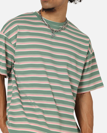XXIII Standard Stripe T-Shirt Green/Pink