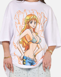 73Studio X One Piece Nami Vintage T-Shirt White