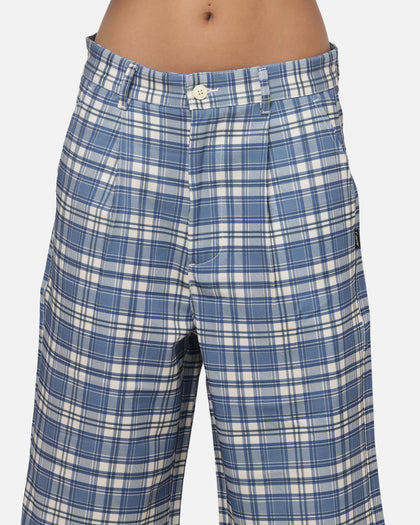 Carre Heritage Pleated Shorts Blue-plaid