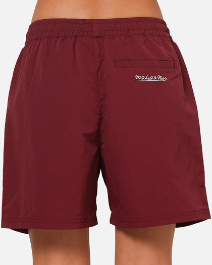 Mitchell & Ness Queensland Maroons Nylon Sport Shorts Maroon