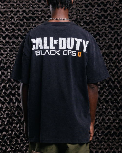 73Studio X Call Of Duty Black Ops 2 Vintage T-Shirt Black Acidwash