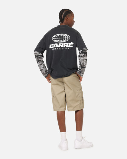 Carre Worldwide Layered Long Sleeve T-Shirt Black/Snow Camo