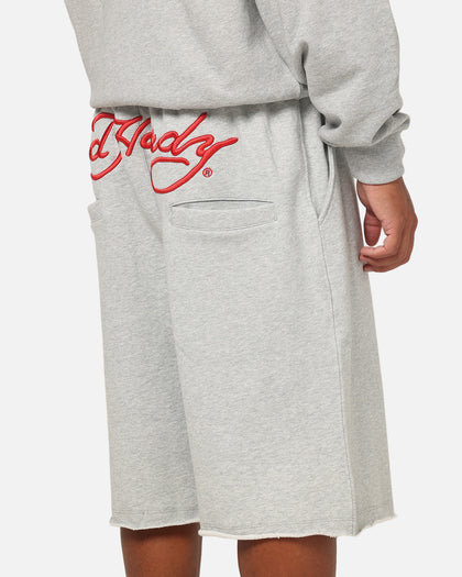 Ed Hardy Baggy Fleece Shorts Grey Marle