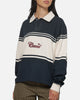 Carre Varsity Long Sleeve Polo Shirt Vintage Navy