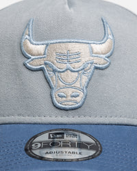 New Era Chicago Bulls 'Faded Washed Grey' 9FORTY A-Frame Snapback Grey/Blue