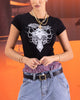 Ed Hardy Women's Cross My Heart Baby T-Shirt Black