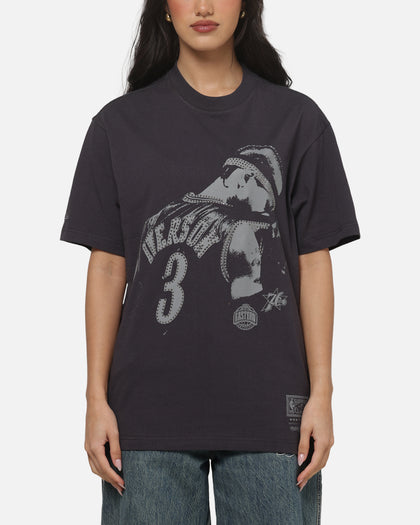 Mitchell & Ness Philadelphia 76ers Allen Iverson Studded Tips T-Shirt Washed Black