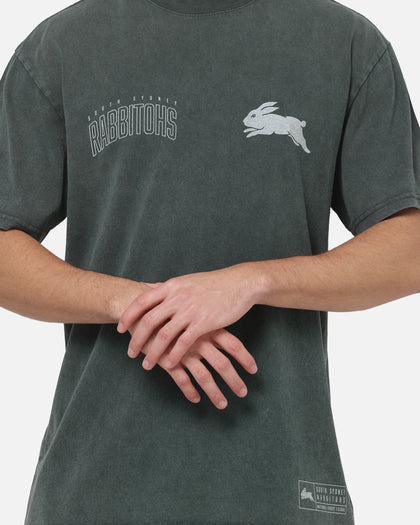 Bleacher Athletic South Sydney Rabbitohs NRL Attrition Washed T-Shirt Green