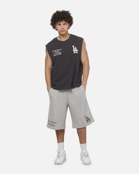 Majestic Athletic Los Angeles Dodgers Blackletter Fleece Shorts Light Marle Grey