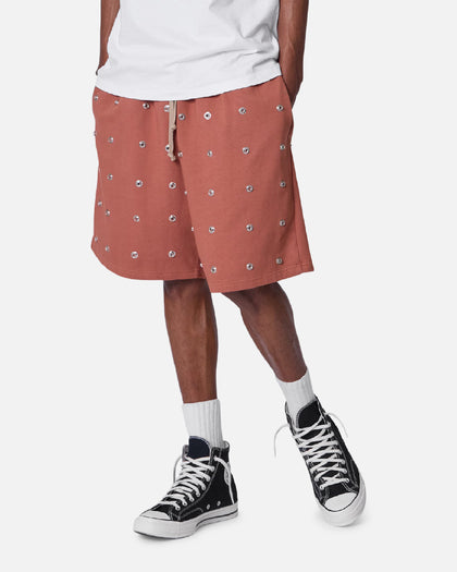 MNML All Over Button Shorts Rust