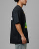 Loiter Live Laugh Love Drop T-Shirt Black Acidwash