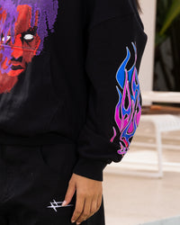 Loiter Live In Direct Vintage Hoodie Black