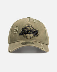 New Era Los Angeles Lakers 'Distressed Olive' 9FORTY A-Frame Snapback Olive