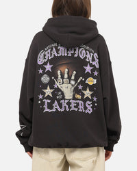 Mitchell & Ness Los Angeles Lakers Blackletter Champs Box Hoodie Washed Black