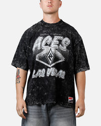 New Era Las Vegas Aces Boxy Essentials T-Shirt Washed Black