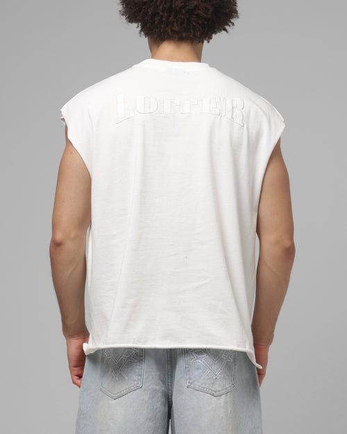 Loiter Legends Never Die Muscle T-Shirt White
