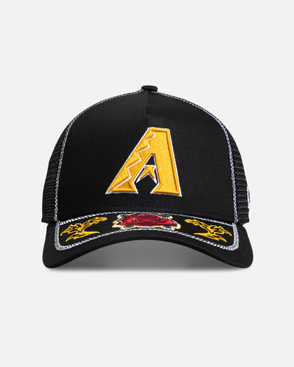 New Era Arizona Diamondbacks 'Rose Visor' 9FORTY A-Frame Trucker Snapback Black/Rose