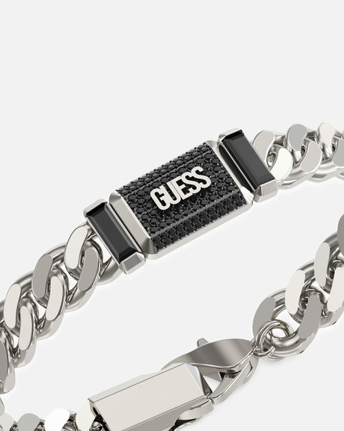 Guess Mainline Barrio Supremo Guess Tag Silver Bracelet Silver