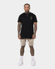 Saint Morta United Distressed Biker Shorts Stone