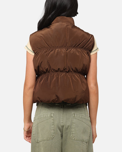 XXIII Women's Primal Oversized Puffer Vest Chocolate