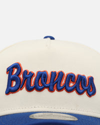 New Era Boise State Broncos 'Boise State University' 9FORTY Two Toned A-Frame Snapback Chrome/OTC