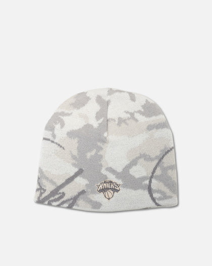 Mitchell & Ness New York Knicks Snow Camo Skull Beanie Snow Camo