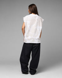 Loiter Sketch Book Muscle T-Shirt White