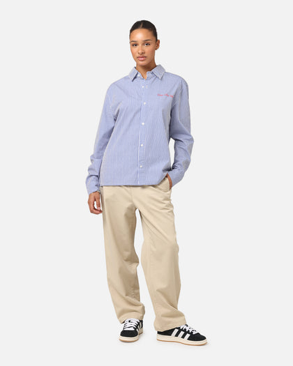 Carre Dice Club Long Sleeve Button Up Shirt Pinstripe
