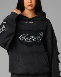 Loiter Destruction Hoodie Black