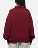 Mitchell & Ness Queensland Maroon Oversized Quarter Zip Crewneck Maroon