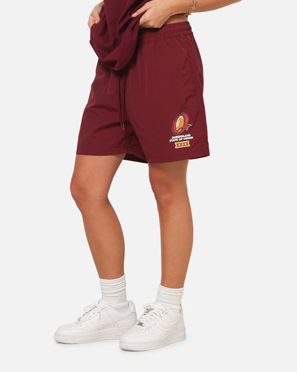 Mitchell & Ness Queensland Maroons Nylon Sport Shorts Maroon
